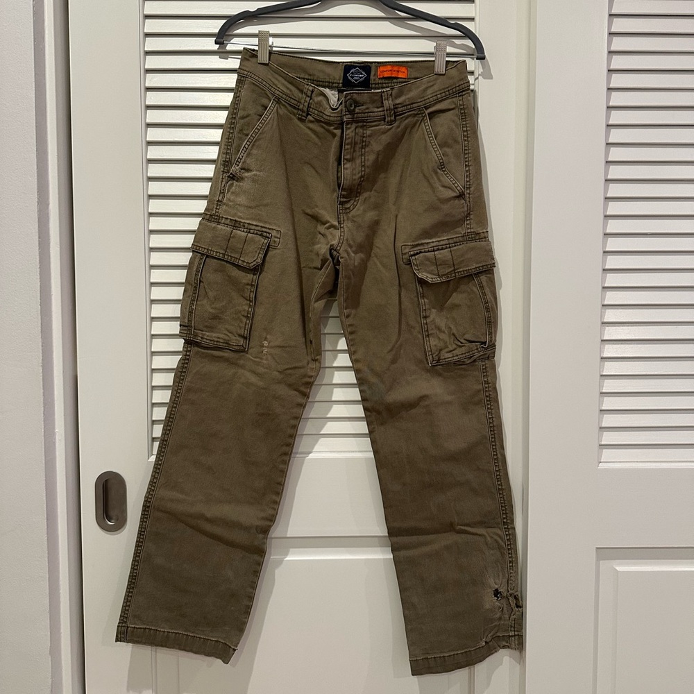 Vintage Army Green Cargo Pants